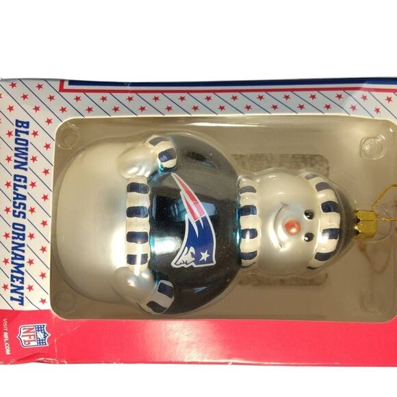 NFL New England Patriots Blown Glass Ornament NWT - Picture 3 of 15